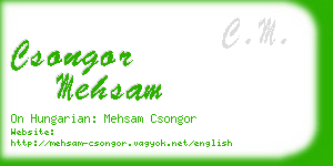 csongor mehsam business card